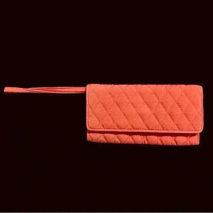 Vera Bradley Orange Fabric Wristlet Wallet